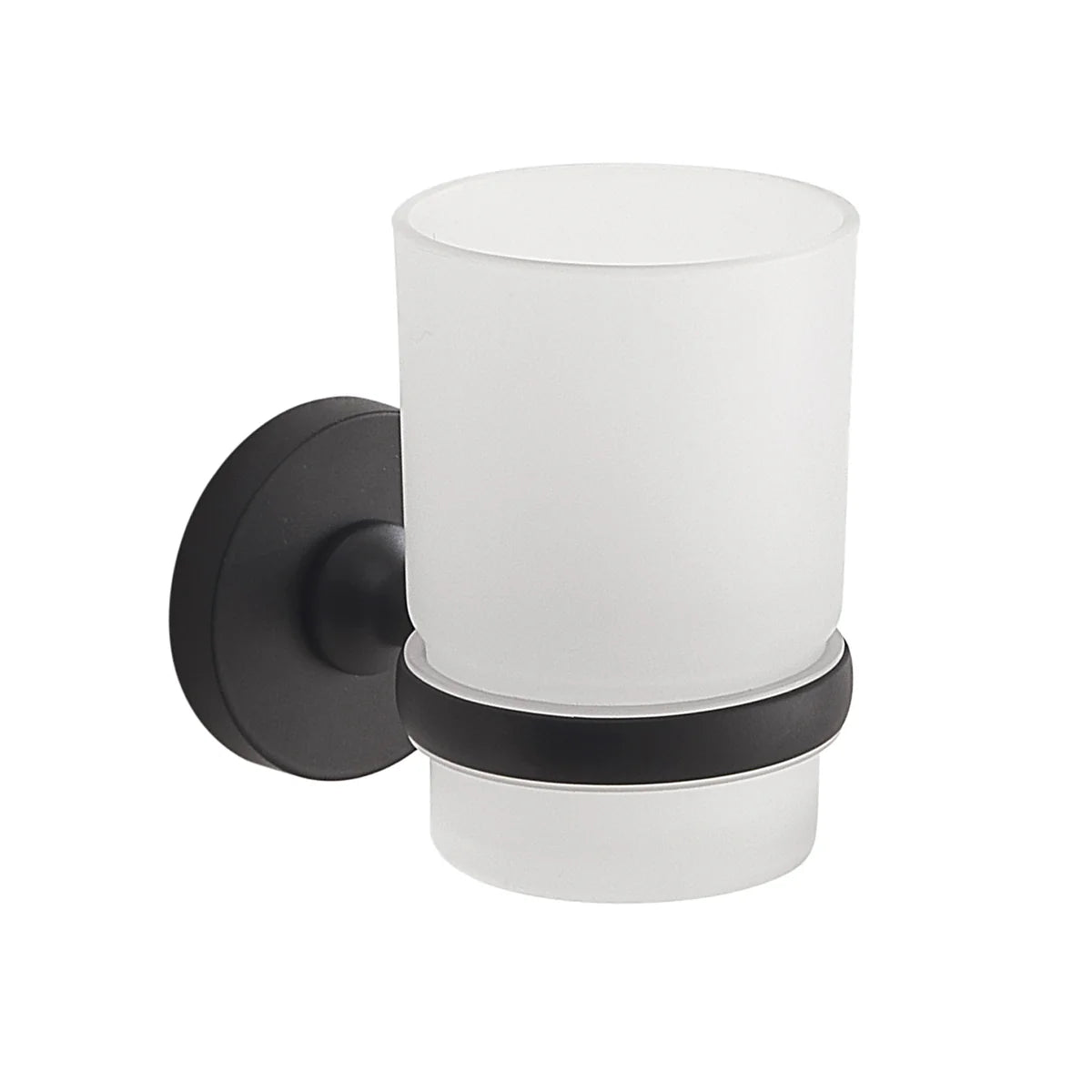 Porta spazzolini nero matt con bicchiere Felce Plus Gedy Porta spazzolini nero matt con bicchiere Felce Plus Gedy